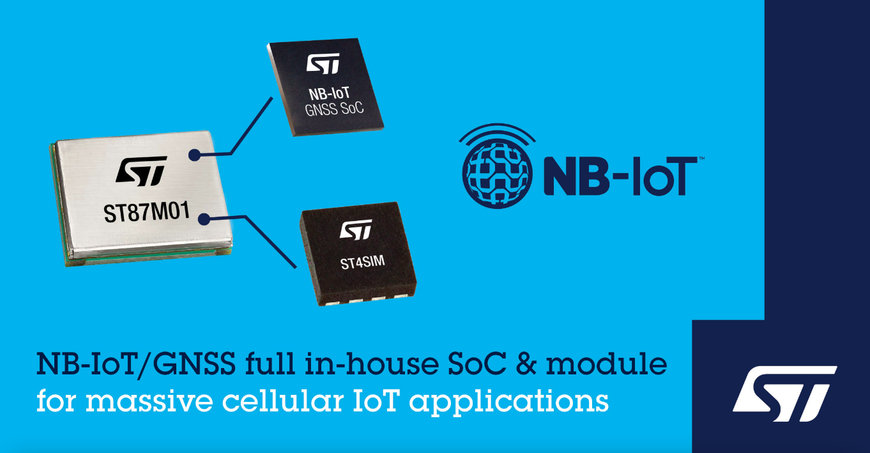 STMICROELECTRONICS REVEALS ULTRA-COMPACT, LOW-POWER, NB-IOT INDUSTRIAL MODULES